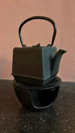 Japanse theepot gietijzer met theelicht, Overige materialen, Overige typen, Ophalen of Verzenden, Zo goed als nieuw