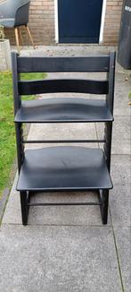 Stokke Tripp Trapp, zwart, verlengde pootjes, Kinderen en Baby's, Kinderstoelen, Ophalen, Gebruikt, Meegroeistoel