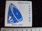 sticker holland surfing logo, Verzamelen, Stickers, Verzenden, Zo goed als nieuw, Bedrijf of Vereniging