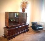 Antiek design mid-century kast vitrine drank bureau, Ophalen, Zo goed als nieuw, 25 tot 50 cm, 50 tot 100 cm