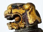 Chinese Foo Dog / leeuwenhond goudverguld hout sculptuur, Ophalen of Verzenden