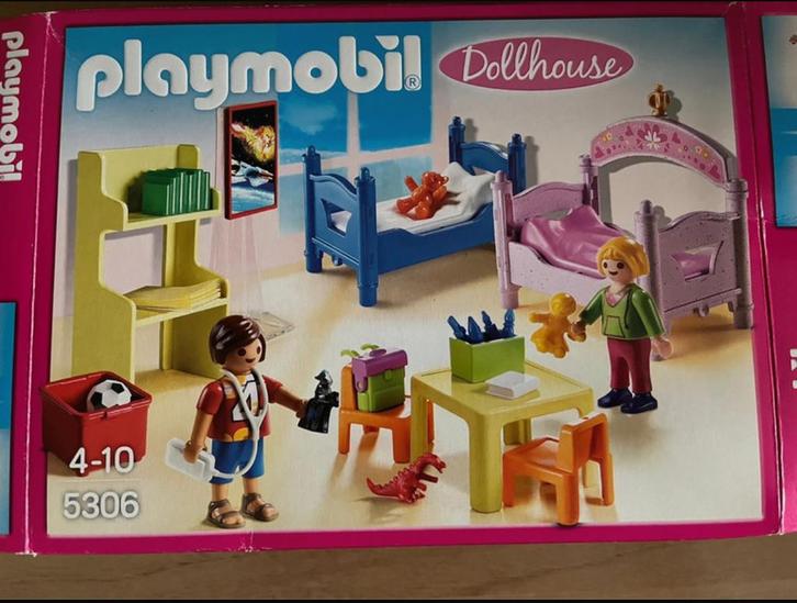 Playmobil kinderkamer 5306 dollhouse, met doos, Kinderen en Baby's, Speelgoed | Playmobil, Zo goed als nieuw, Complete set, Ophalen of Verzenden