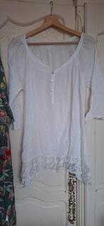Mooi witte luchtige blouse Boho / Summer, Ophalen of Verzenden, Zo goed als nieuw, Wit, Korte mouw