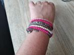 Dikke roze armband armbanden (voor goed doel), Staal, Nieuw, Ophalen of Verzenden, Roze
