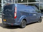 Ford Transit Custom 320 2.0 TDCI L2H1 Sport | 1e Eig | Carpl, Voorwielaandrijving, 4 cilinders, Blauw, Leder en Stof