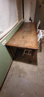 Boeren eettafel. Rustiek eiken, Ophalen, Gebruikt, 200 cm of meer, 50 tot 100 cm