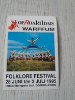 sticker opRoakelDAIS WARFFUM 1995, Verzamelen, Ophalen of Verzenden, Zo goed als nieuw, Overige typen