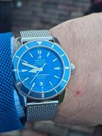 Breitling SUPEROCEAN HERITAGE 46 AUTO BLAUWE  DOOS PAPIEREN, Sieraden, Tassen en Uiterlijk, Horloges | Heren, Staal, Gebruikt