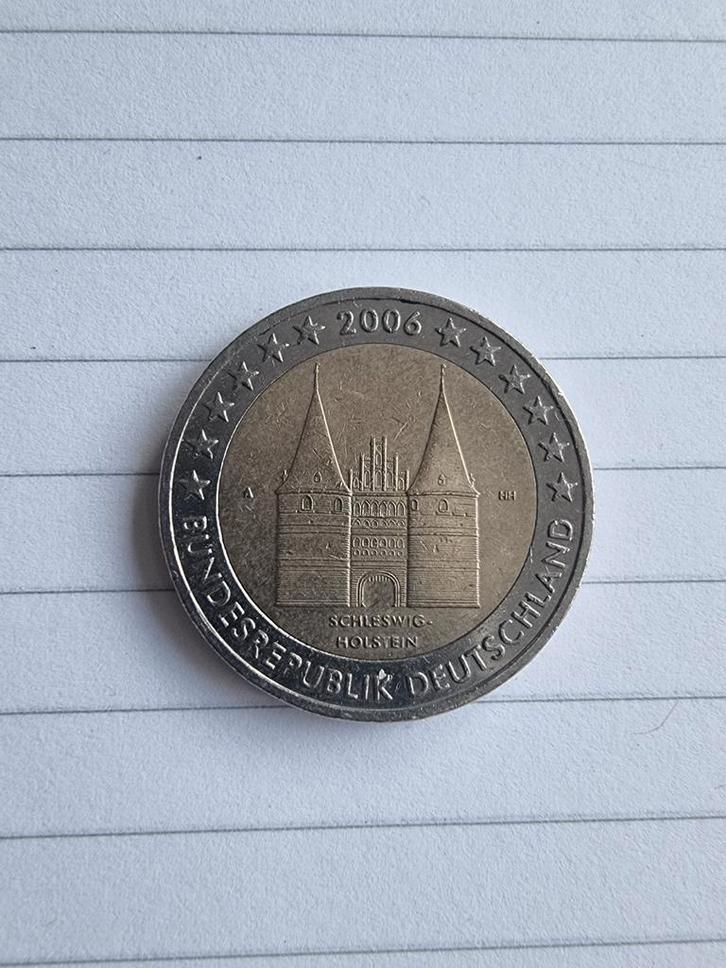 Duitsland 2 Euro 2006 Sleeswijk-Holstein, Postzegels en Munten, Munten | Europa | Euromunten, Losse munt, 2 euro, Duitsland, Ophalen of Verzenden