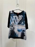 Zwart blauw dames tshirt met driekwart mouwen maat l, Maat 38/40 (M), Blauw, Ophalen of Verzenden, Zo goed als nieuw