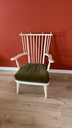 Vintage Houten Stoel, Ophalen, Gebruikt, Wit, Eén