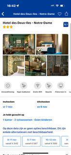 Hotel Parijs 7-9 nov, Tickets en Kaartjes, Twee personen, 1 overnachting