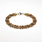 11mm Platte Koningsarmband Stalen Goudkleur Schakelarmband, Staal, Birgitta-Gracht 33, 6465 EL Kerkrade, Nederland, Verzenden