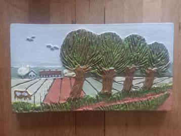Jie Gantofta Zweedse keramiek landschap wandtegel kunst beschikbaar voor biedingen