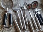 Keukenmessen lepels knoflookpers ope ner, Huis en Inrichting, Keuken | Bestek, Ophalen of Verzenden, Gebruikt, Rvs of Chroom