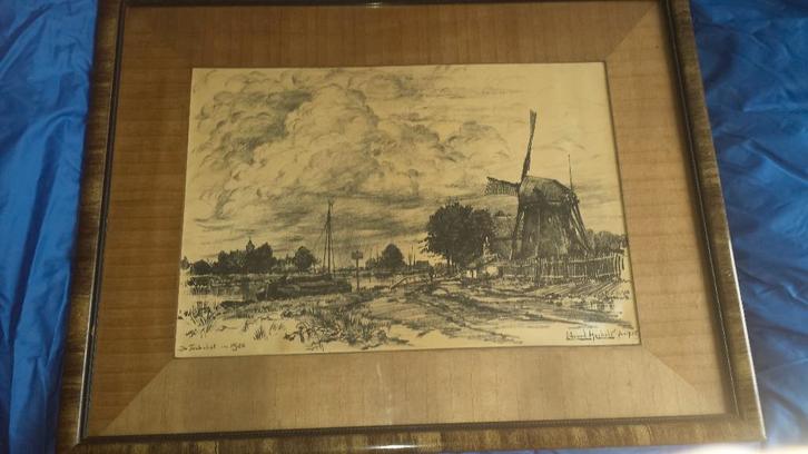 LITHO EDUARD HUBOLT, Antiek en Kunst, Kunst | Litho's en Zeefdrukken, Ophalen of Verzenden