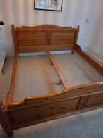 Massief grenen bed 180 x 200, Ophalen of Verzenden, Tweepersoons, Hout, 180 cm