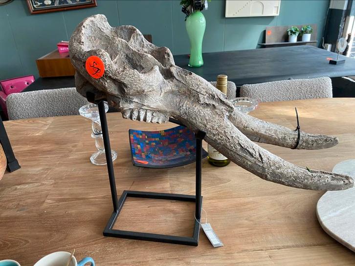 Skull groot op standaard, Huis en Inrichting, Woonaccessoires | Overige, Nieuw, Ophalen