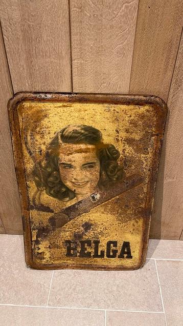 Vintage Belga blikken Reclamebord beschikbaar voor biedingen