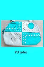 Turquoise Witte Handtas, Ophalen of Verzenden, Gebruikt, Blauw, Handtas