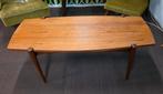 Vintage teakhouten salontafel met omkeerbaar formica blad, Huis en Inrichting, Ophalen, Gebruikt, 100 tot 150 cm, Teakhout