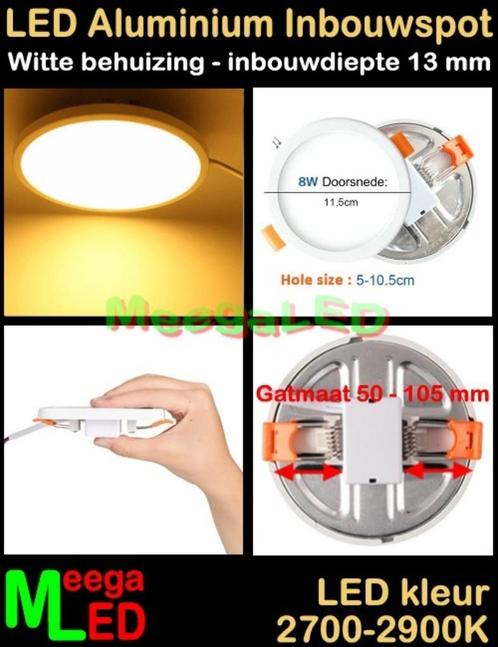 LED badkamer inbouw renovatie spot panel Rond wit 8 Watt WW, Huis en Inrichting, Badkamer | Badtextiel en Accessoires, Nieuw, Overige typen