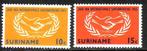 Suriname 1965 425/426 Verenigde Naties, Postfris, Postzegels en Munten, Postzegels | Suriname, Ophalen of Verzenden