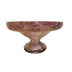 Vintage Design schaal met melkglas eind 20ste eeuw, Schaal, Rond, Ophalen of Verzenden, Glas