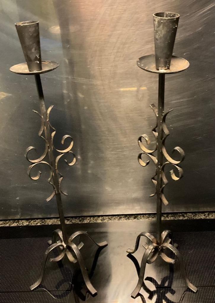 2 Brutalist HB BO-SVENSK Kandelaars - 60's, Huis en Inrichting, Woonaccessoires | Kandelaars en Kaarsen, Gebruikt, Kandelaar, 25 tot 50 cm