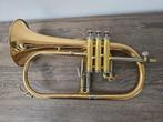 Yamaha YFH-631G flugelhorn, bugel, Ophalen of Verzenden, Gebruikt, Bes-trompet, Met koffer