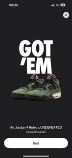 Jordan 4 X Undefeated - 45, Ophalen of Verzenden, Zo goed als nieuw