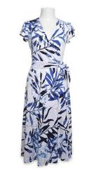 Joseph Ribkoff elegant wit/blauwe stretch jurk mt 38, Maat 38/40 (M), Overige kleuren, ., Joseph Ribkoff