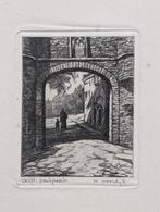 Ets van Delft, Oostpoort door W. Noordijk, Antiek en Kunst, Kunst | Etsen en Gravures, Ophalen of Verzenden