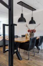 Tafel Brunoy + 4 Paluzzo eetkamerstoelen, Huis en Inrichting, Tafels | Eettafels, Ophalen, Gebruikt, 200 cm of meer, 50 tot 100 cm