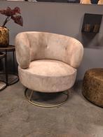 Ronde Fauteuil  Carice beige, PTMD, Huis en Inrichting, Fauteuils, Ophalen, Minder dan 75 cm, Nieuw, Chique modern