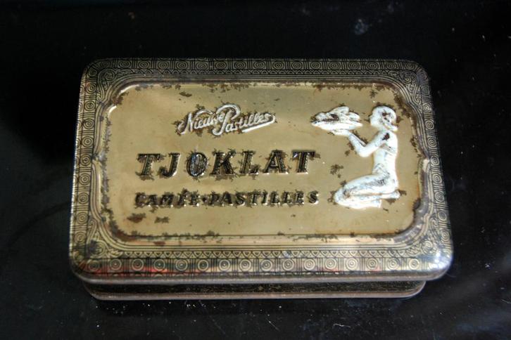 Oud Tjoklat Camée Pastilles blik trommel, Verzamelen, Blikken, Gebruikt, Overige, Ophalen of Verzenden