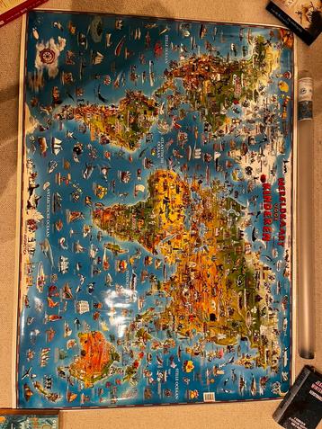 Wereldkaart voor kinderen 137 x 97 cm beschikbaar voor biedingen