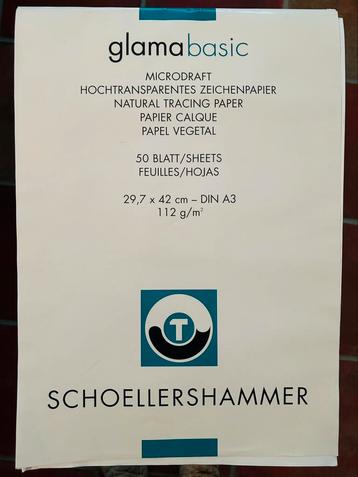 SCHOELLERSHAMMER Blok transparant A3 112gram beschikbaar voor biedingen