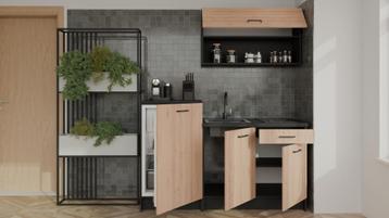 keuken bruin zwart 160 cm beste deal nieuw spotgoedkoop mdf beschikbaar voor biedingen