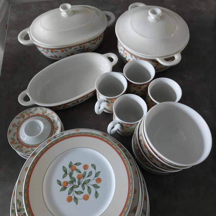 Compleet Koffietijd Servies - 4-delig, Huis en Inrichting, Keuken | Complete keukens, Gebruikt, Overige typen, Crème, Overige materialen