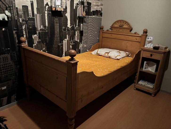 Authentiek Frans ledikant incl. matras, Antiek en Kunst, Antiek | Meubels | Bedden, Ophalen