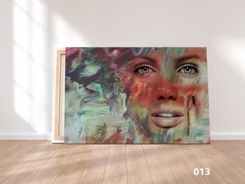 Canvas vrouw 1, Antiek en Kunst, Kunst | Schilderijen | Abstract, Ophalen of Verzenden