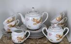 VINTAGE MEIJYO JAPANESE PORSELEINEN WITTE DRAGON THEESERVIES, Ophalen of Verzenden, Zo goed als nieuw, Overige stijlen, Porselein
