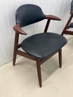 Koehoorn stoelen 3 stuks. Zwart. Nieuw gerestaureerd, Ophalen, Nieuw, Zwart, Vijf, Zes of meer stoelen