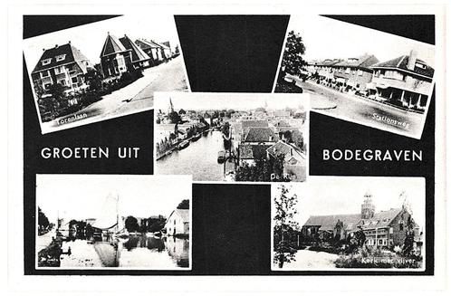 938921	Bodegraven	ZH Torenlaan	Stationsweg	de Rijn	Nette oud, Verzamelen, Ansichtkaarten | Nederland, Ongelopen, Zuid-Holland