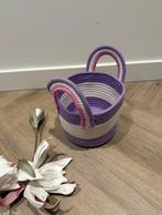 Nieuw lila roze mand mandje 20x15cm woon accessoire cadeau, Huis en Inrichting, Woonaccessoires | Schalen en Manden, Kunststof