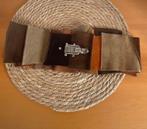 Vintage suède riem met unieke sluiting, 80 tot 90 cm, Echt leder, Tailleriem, Ophalen of Verzenden