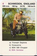 Kw2100 motorkaartje 4 -- bsa goldstar, Ophalen of Verzenden, Zo goed als nieuw, Motoren