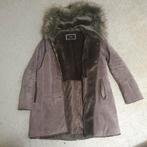 Echte Suede Winterjas | Maat 42, Bruin, Maat 42/44 (L), Ophalen of Verzenden, Zo goed als nieuw