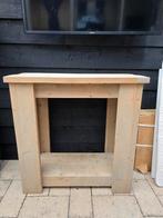 Steigerhouten Bijzettafel, Ophalen, Overige materialen, Gebruikt, 50 tot 100 cm